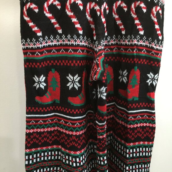 NWT EYESHADOW XMas HAPPY Y'ALLDAYS Sequin Country Cowboy Christmas Knit Overalls - Picture 11 of 15